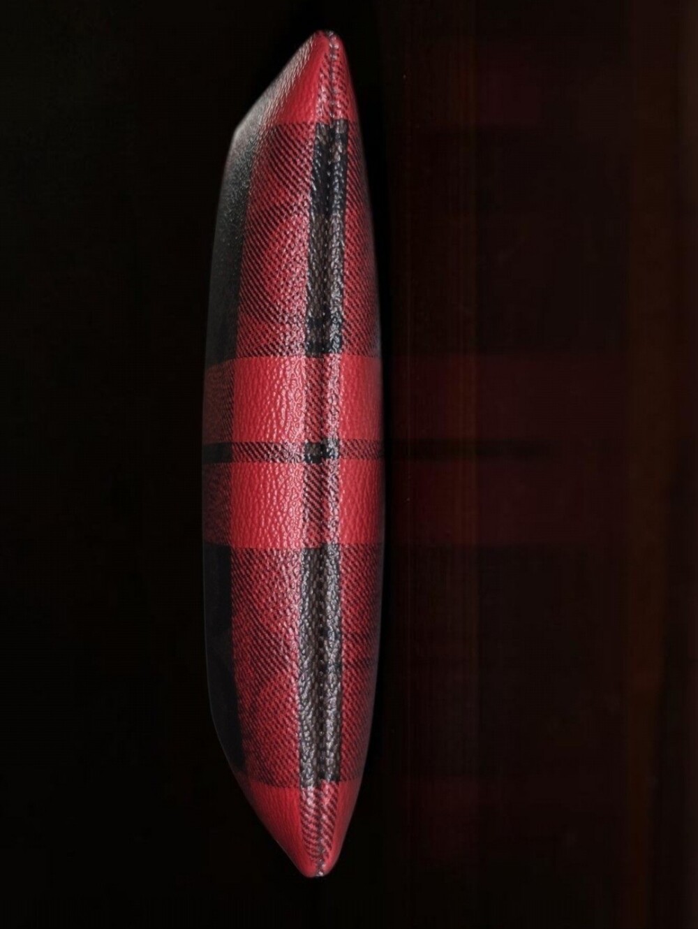 Coach Red and Black Plaid Signature Wristlet - Picture 5 of 8